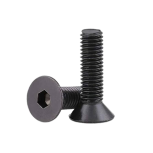 Black hex socket flat head cap bolts
