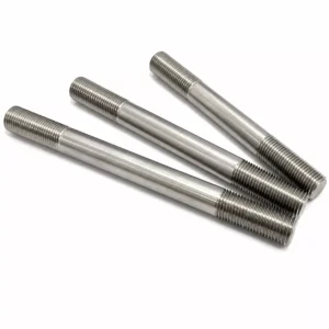 Four stainless steel blind nuts arranged on a white background