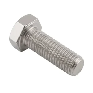 Hex bolt with a hexagonal head and threaded shaft