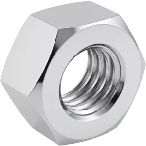 Hex nut with fine internal threads, suitable for fine thread screws.