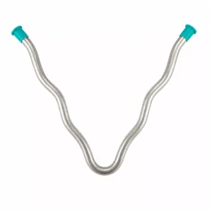 V-shaped anchor with turquoise caps